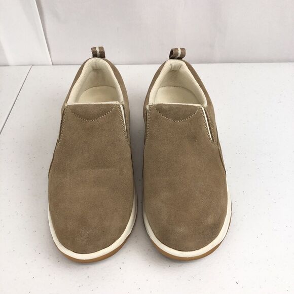 Lands End Women's 6 B Tan Beige Suede Slip-On Shoes 83085 - Picture 2 of 8